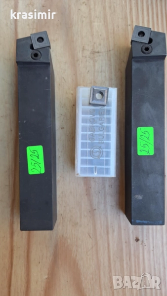 стругарски ножове 2 броя + 10 броя пластини, снимка 1