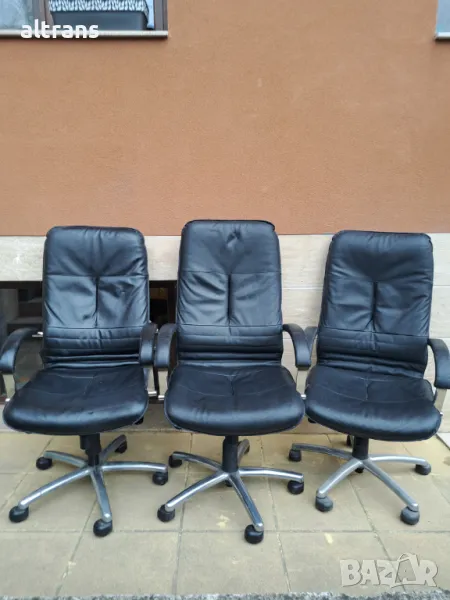 Продавам офис столове естествена кожа, снимка 1