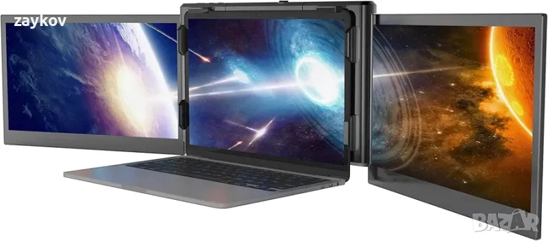 Kwumsy P2 Pro - 13,3-инчов преносим удължител за три монитора

, снимка 1