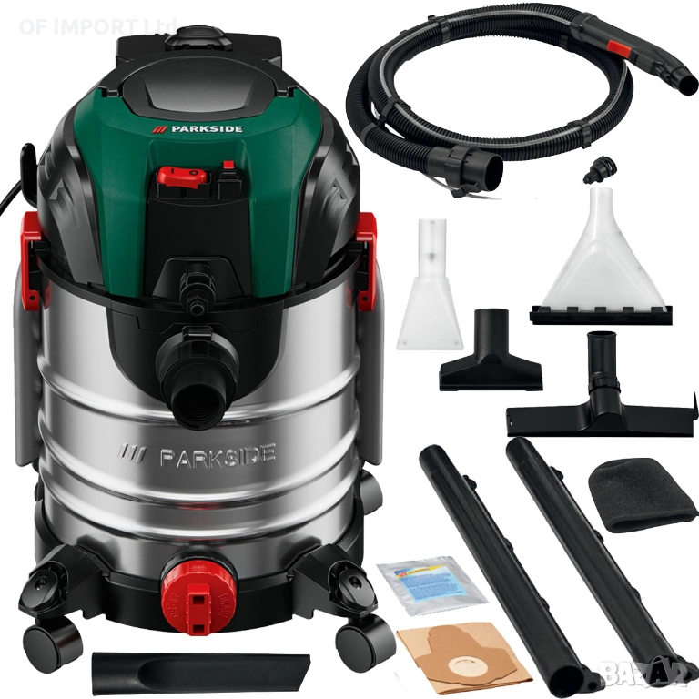 Прахосмукачка за Сухо и Мокро Почистване PARKSIDE 1600W 20L, снимка 1