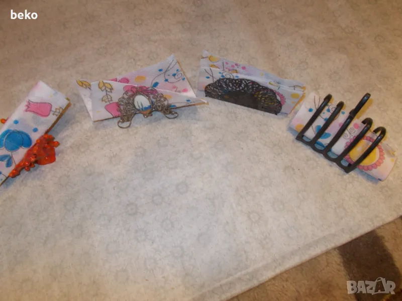 Стари салфетници - 4 броя, снимка 1