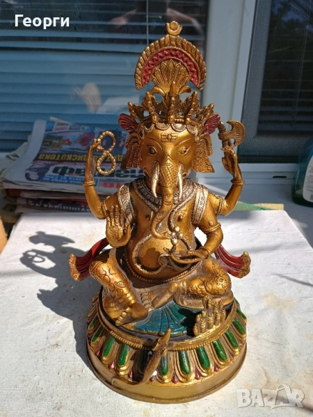 Бронзова Ганеша 27 см., снимка 1