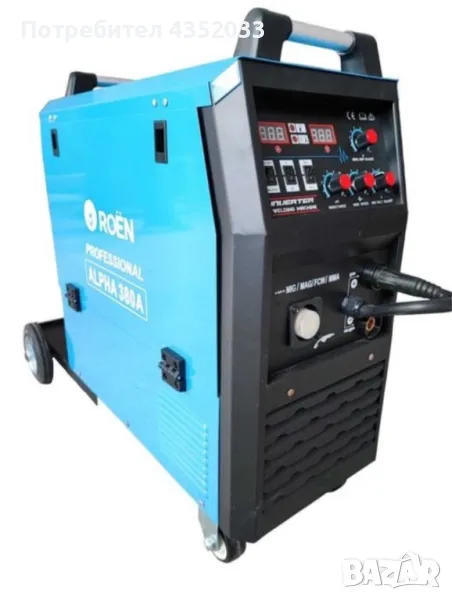 Професионален заварачен апарат ТЕЛОПОДАВАЩО + ЕЛЕКТРОЖЕН 380 Ампера, снимка 1