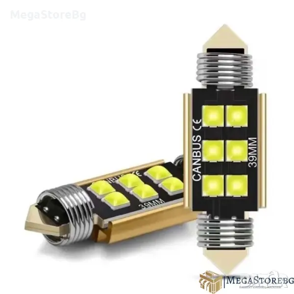 LED Диодни крушки canbus за плафон - 39мм - 2бр/к-т / PA797 , снимка 1