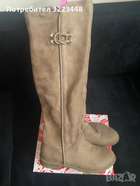 Дамски ботуши естествен велур, снимка 1