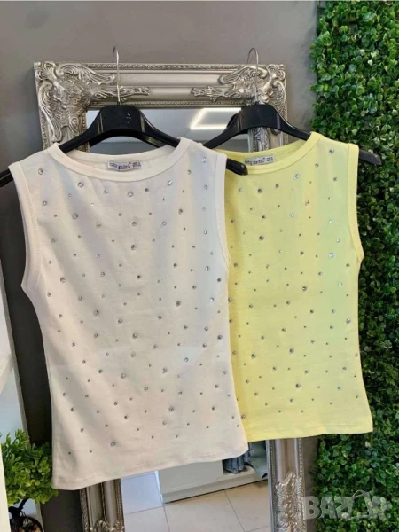 умалени памучни потници с камъни , снимка 1