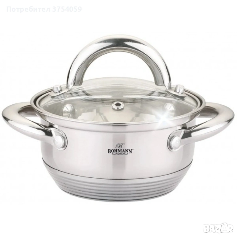 Тенджера Bohmann, 0.7 л./ 1 л., неръждаема стомана, снимка 1