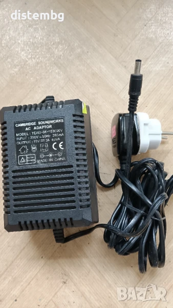 Адаптер SOUNDWORKS TEAD-66-153000 V 15V 3A AC ADAPTER POWER UK PLUG, снимка 1