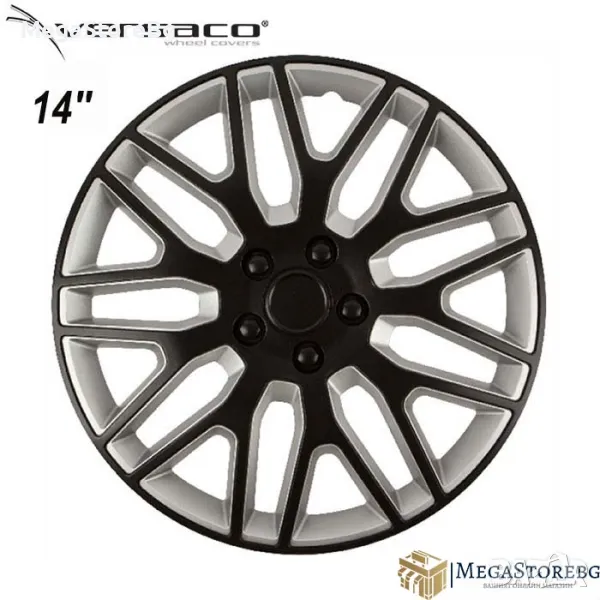 Тасове за джанти 14'' Versaco Dakar Black/Silver, снимка 1