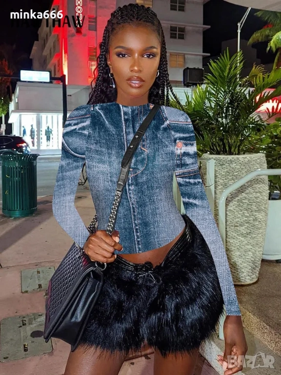 Дамска еластична блуза, снимка 1