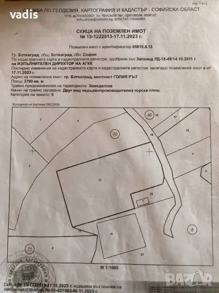 Продава поземлен имот в горска площ, снимка 1