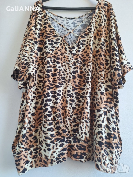 СТРАХОТНА ЛЕОПАРДОВА ТУНИКА 4XL-6XL, снимка 1
