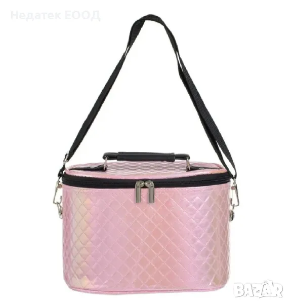 Козметично куфарче, Розов, 26x18x17.5см, снимка 1