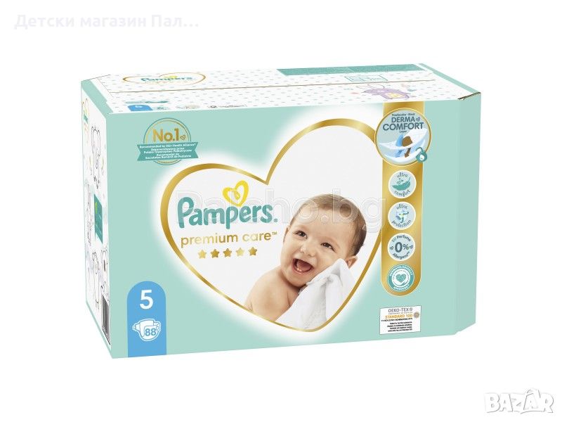 Памперс премиум кеър Box 5 - Pampers Premium Care 5 пелени 11-16кг. 88бр., снимка 1