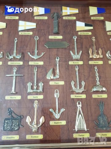Морско табло с различни видове котви, снимка 3 - Антикварни и старинни предмети - 50052898