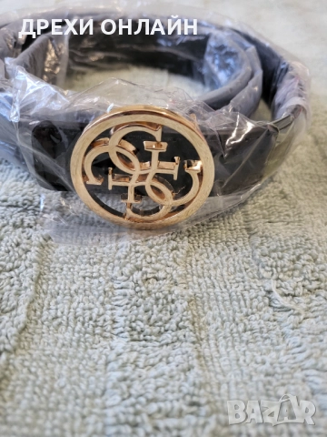 Черен колан по модел на Guess , снимка 5 - Колани - 51734471