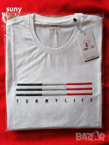 Нова мъжка тениска размер М бяла, снимка 1 - Тениски - 45382436