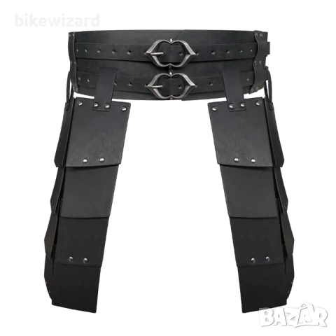 Средновековна броня HiiFeuer от изкуствена кожа с широк колан за бедрата двустранна ретро броня НОВО, снимка 4 - Други - 50755252