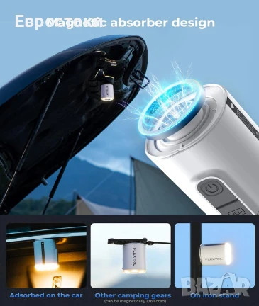 Преносима въздушна помпа FLEXTAILGEAR Tiny Pump 2X, акумулаторна електрическа, снимка 7 - Други - 50812996