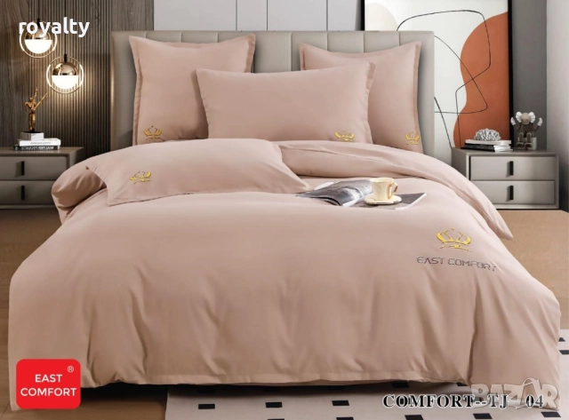 Луксозен комплект с бродерия от 100% памук, снимка 5 - Спално бельо - 52199511