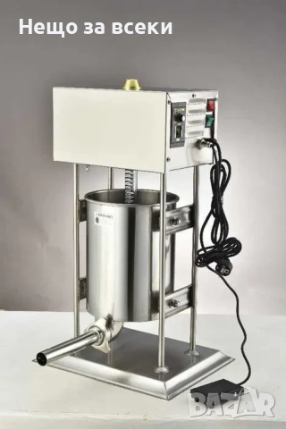 Пълначка за месо 12л Професионална Електрическа с педал, снимка 2 - Месомелачки - 51940499