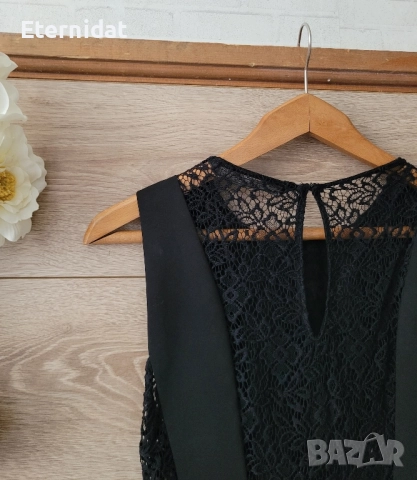Елегантна черна рокля Zara , снимка 6 - Рокли - 51481407