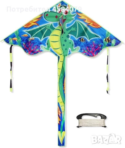 Хвърчило Зелен Динозавър, 145 см