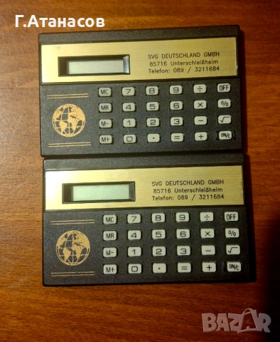 Работещ мини калкулатор визитка колекционерски 