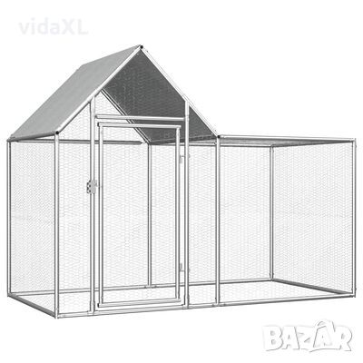 vidaXL Птичарник, 2x1x1,5 м, поцинкована стомана.SKU:144553, снимка 1 - Други стоки за животни - 45841360