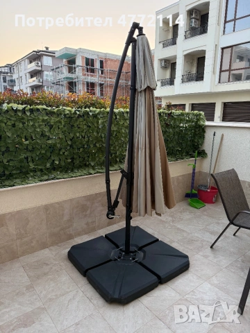 Висящ градински чадър , снимка 6 - Градински мебели, декорация  - 53916299