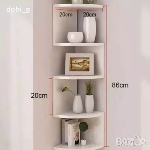 Ъглова етажерка за съхранение с 5 рафта, снимка 2 - Други стоки за дома - 50112631