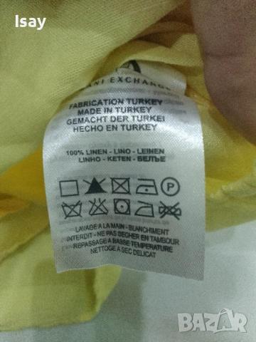 Мъжка риза Армани 100% лен, снимка 2 - Ризи - 53919038