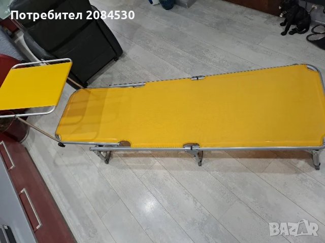 Алуминиев шезлонг със сенник 187/62см, снимка 3 - Градински мебели, декорация  - 49698246