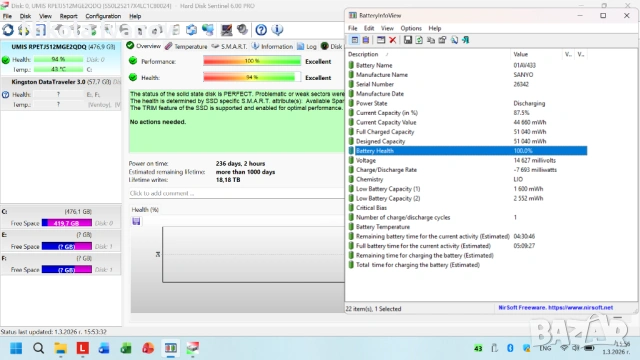 Lenovo ThinkPad X380 Yoga 13.3 inch | Intel i5 8350U 4x3.60 Ghz|8GB RAM|512GB SSD|Windows 11|laptop, снимка 10 - Лаптопи за работа - 53666754