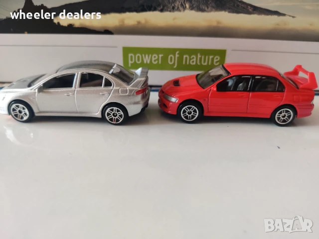 Метални колички Realtoy Mitsubishi Lancer VII и Mitsubishi Lancer Evo X в мащаб 1/64, снимка 2 - Колекции - 50843200
