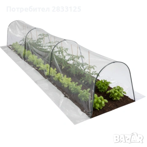 Мини оранжерия - компактна със здрава конструкция - 1,5 х 4 м, снимка 4 - Оранжерии - 53660962