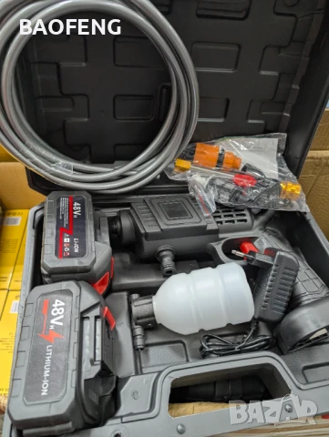 Промоция Нова 6000mah 48V 2 батерии АКУМУЛАТОРНА ВОДОСТРУЙКА за кола дом градина 30 bar от вносител, снимка 14 - Аксесоари и консумативи - 50575135