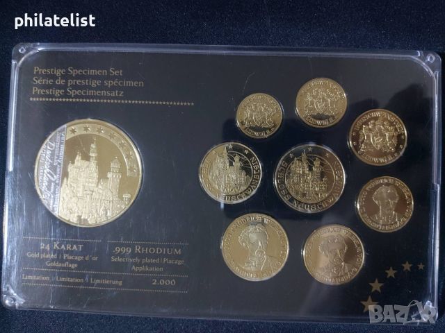 Позлатен пробен Евро Сет - Германия + медал, снимка 1 - Нумизматика и бонистика - 46447630