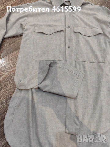 Сива риза на Zara, снимка 4 - Ризи - 53664016