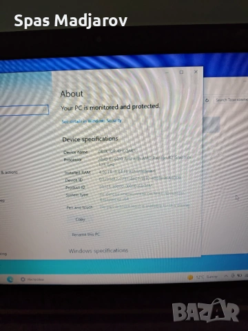 Лаптоп Toshiba Satellite C50D-B-120 SSD 120 GB Windows 10 , снимка 3 - Лаптопи за дома - 53887956