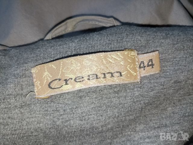 Cream- L, XL- EU 44- Ефектен тренч с бродерия, дантела с хастар от трико , снимка 12 - Шлифери - 45125519