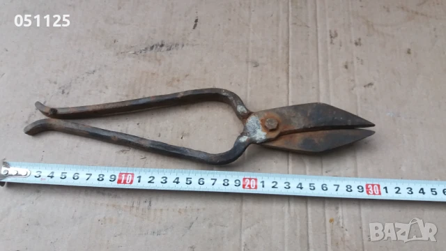 стара кована отлична ножица за рязане на аба , снимка 4 - Антикварни и старинни предмети - 50596492