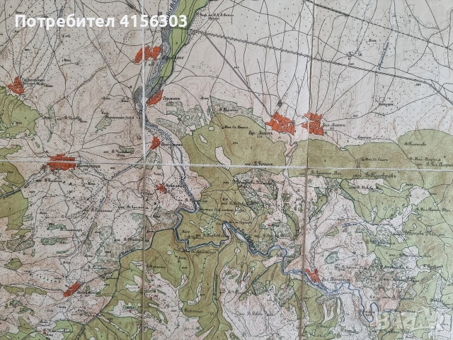 Топографска карта на Горубляне, Панчарево, Лозен.