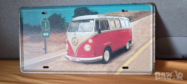 Метална табела, тип регистрационен номер Volkswagen 1967 California 1 Microbus, снимка 4 - Аксесоари и консумативи - 45794774