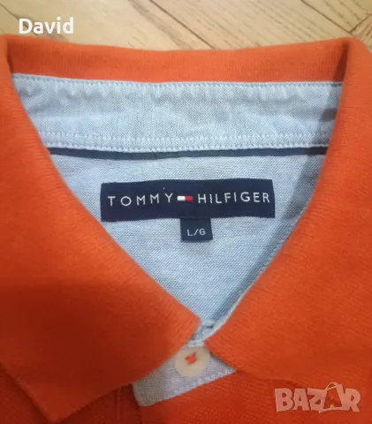 Оригинална мъжка поло фланелка с дълъг ръкав Tommy Hilfiger, снимка 4 - Блузи - 48427332