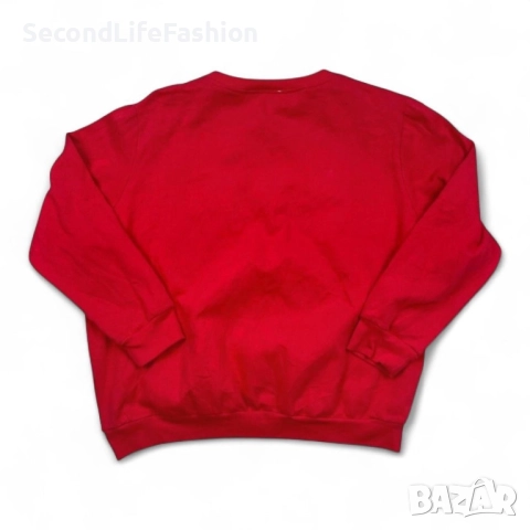 Винтидж мъжки пуловер с лого Bon Worth, размер XL суитшърт червен, снимка 5 - Суичъри - 52658254