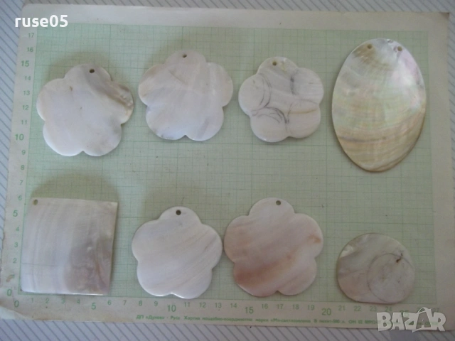 Лот от 7 бр. плочки от седеф