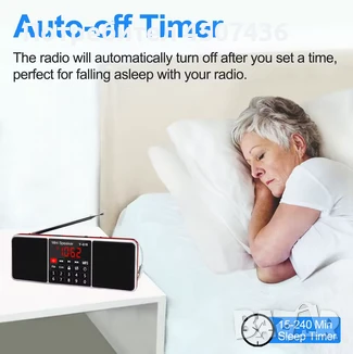 Lefon FM цифрово радио с двоен високоговорител, стерео съраунд MP3 аудио плейър,TF карта, снимка 6 - Други - 51143537