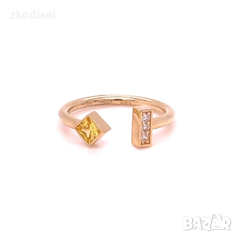 Златен дамски пръстен 2,39гр. размер:53 14кр. проба:585 модел:37699-6