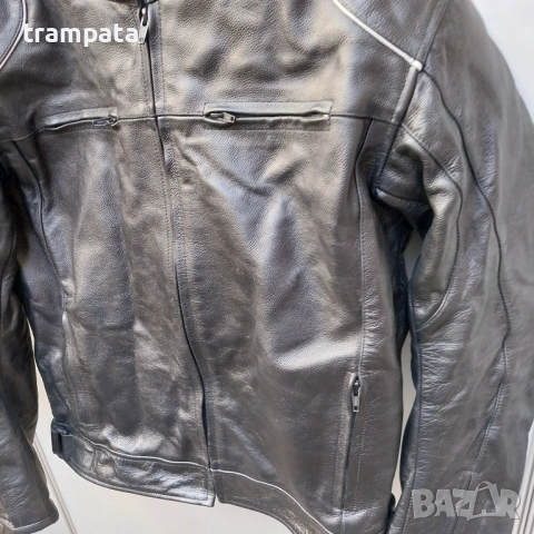 НАЙ ДОБРАТА ОФЕРТА Мъжко рокерско кожено яке с протектори Crivit sport, снимка 4 - Аксесоари и консумативи - 52628028